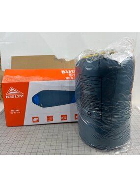 Kelty Mistral 20F Degree Regular Mummy Sleeping Bag Blue New 76” new
